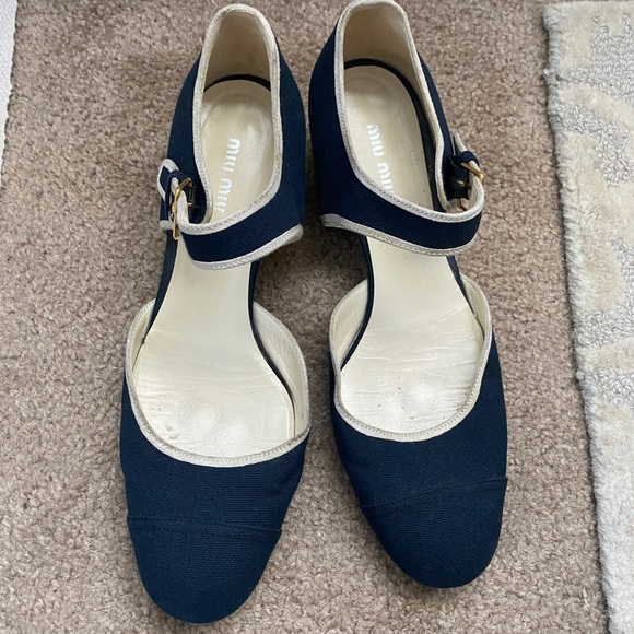 Miu Miu jeweled heel canvas sandal - Picture 7 of 7